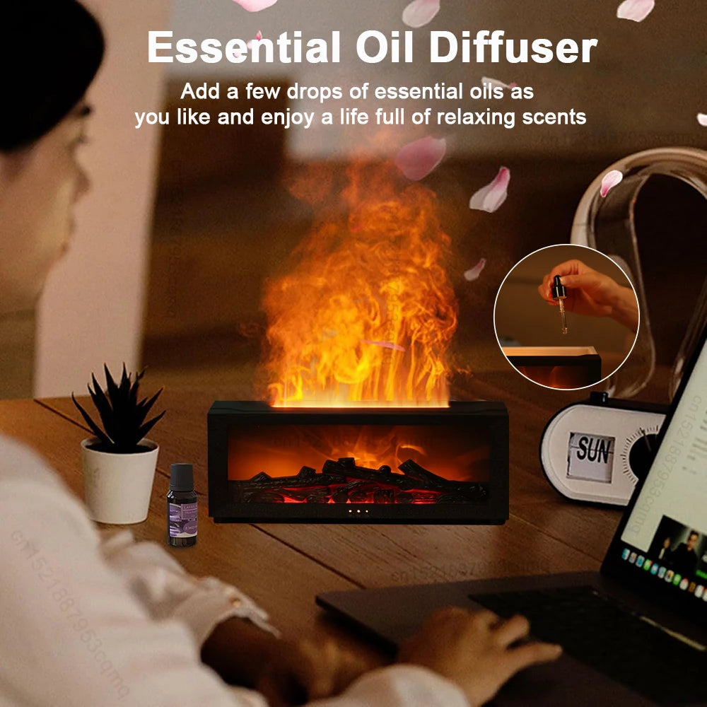 Air Humidifier Essential Oils Humidifiers "Home Aroma Humidifier Flame"
