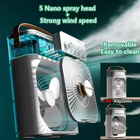 New 3 In 1 Fan AIr Conditioner Household Mini Air Cooler "LED Night Light"