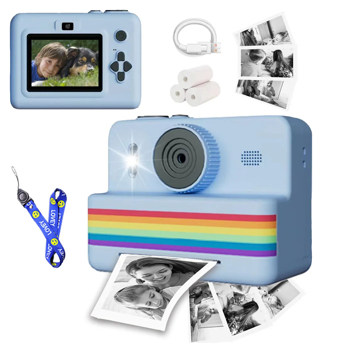 Digital Children Camera For Photography Mini Printer Portable "Thermal Instant Print"
