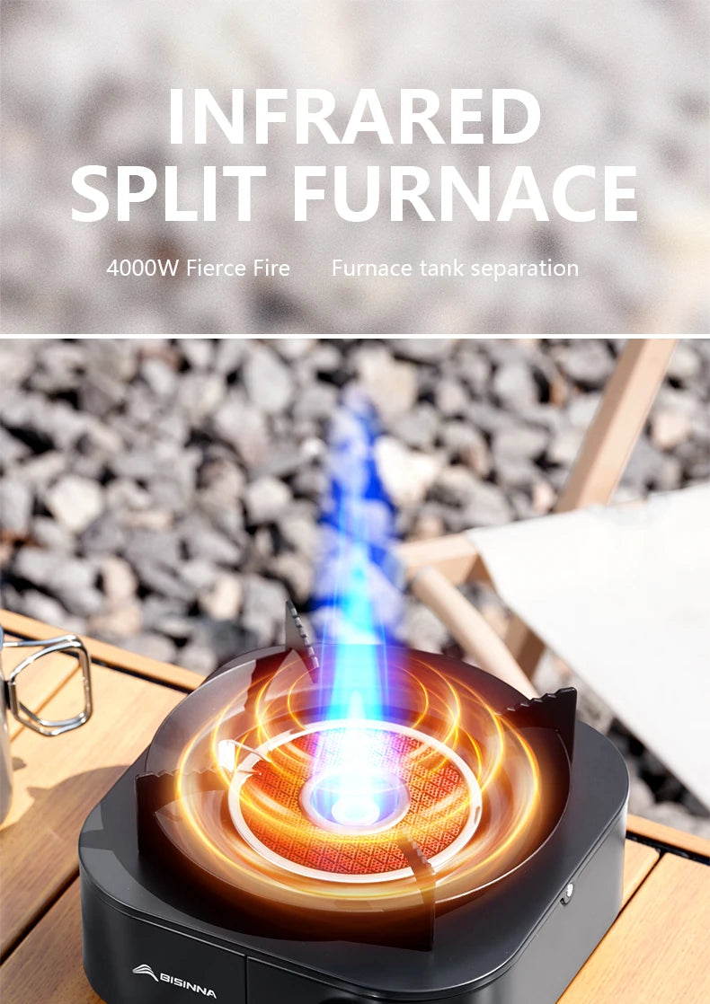 4000W High-power Infrared Stove Portable Lightweight Gas Burner