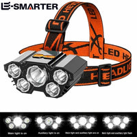 5 LED Flashlight Rechargeable with Built in Lithium Battery "Strong Head Light"