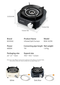 4000W High-power Infrared Stove Portable Lightweight Gas Burner