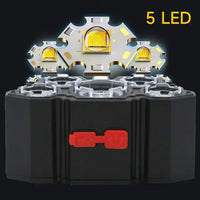 5 LED Flashlight Rechargeable with Built in Lithium Battery "Strong Head Light"