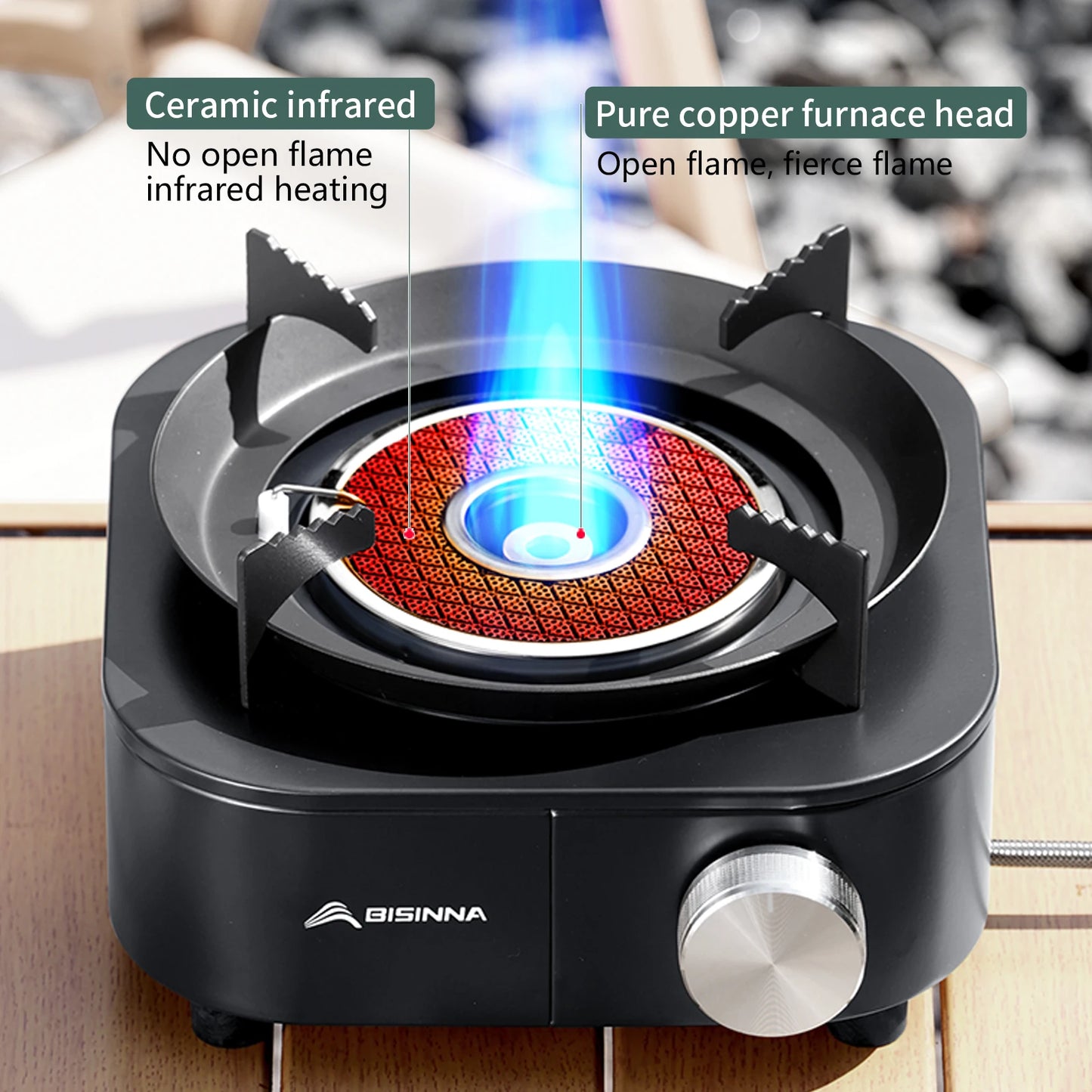 4000W High-power Infrared Stove Portable Lightweight Gas Burner