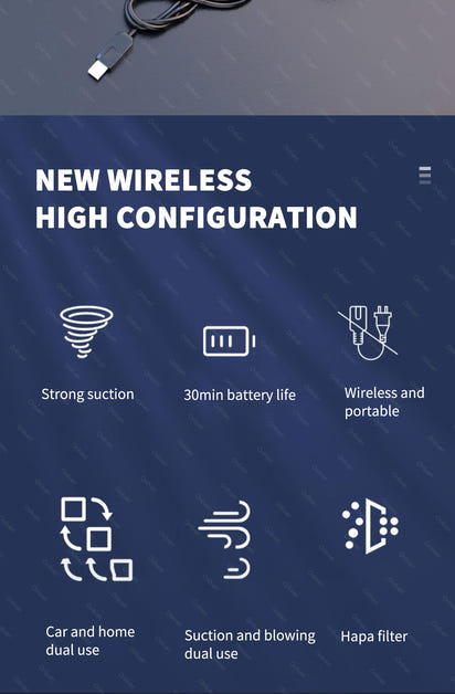 Car Vacuum Cleaner Mini Powerful Cleaning Machine 