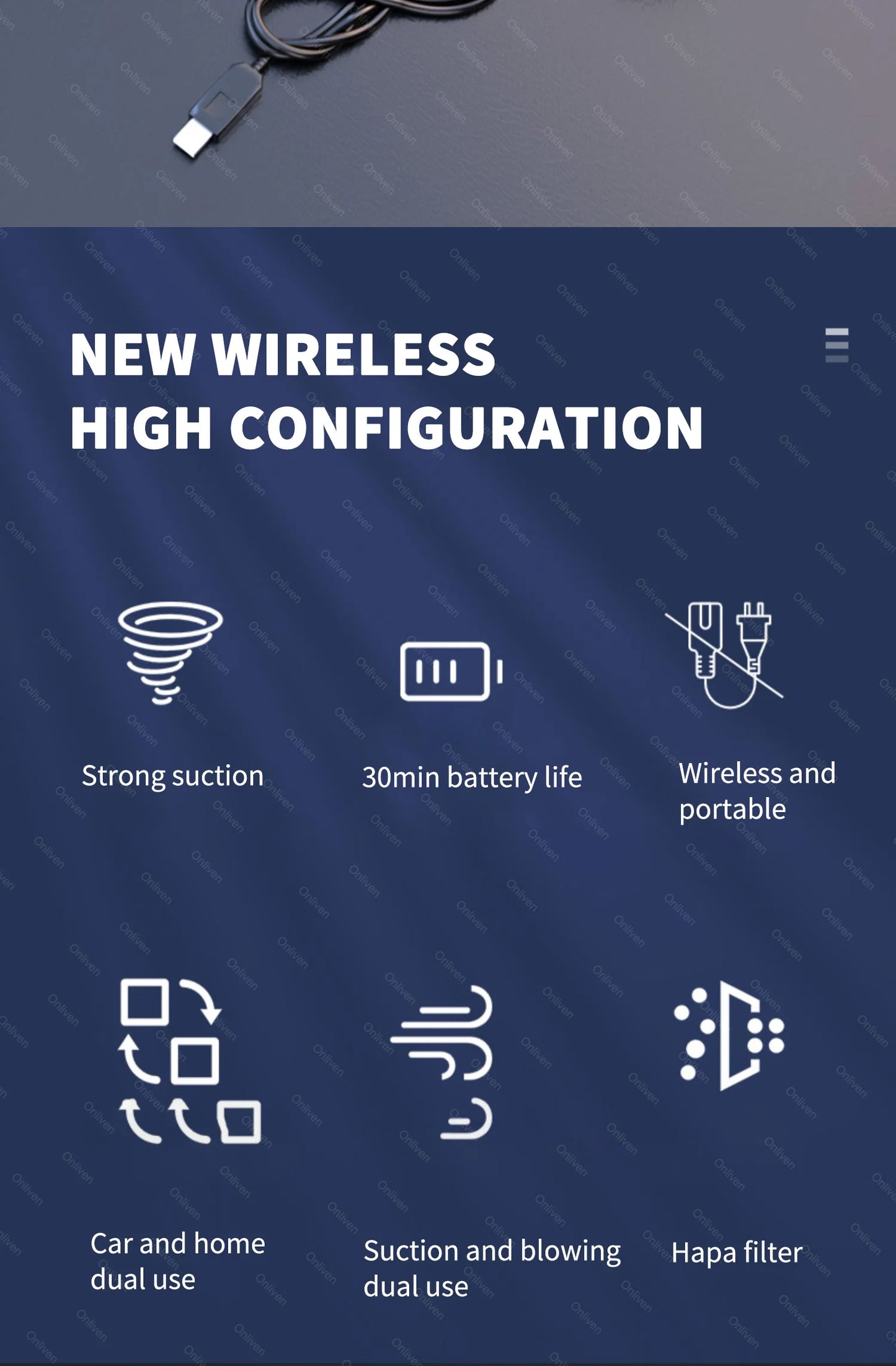 Car Vacuum Cleaner Mini Powerful Cleaning Machine "Strong Suction"