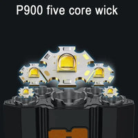 5 LED Flashlight Rechargeable with Built in Lithium Battery "Strong Head Light"