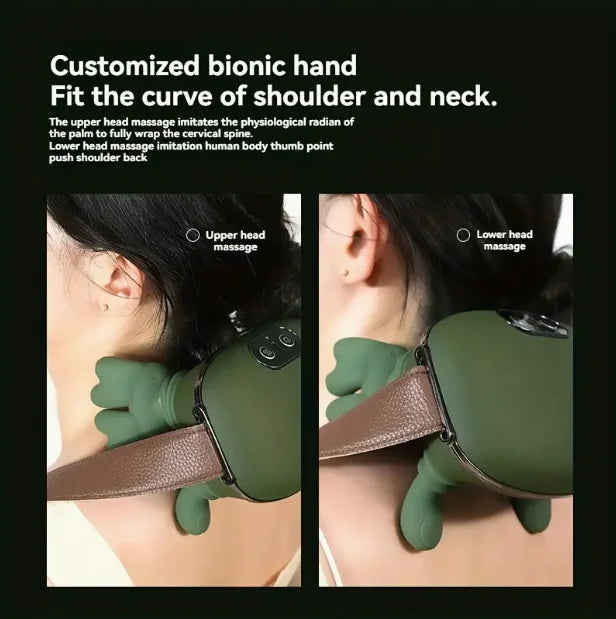 Neck Massager Cervical Pillow Shoulder Massager Trapezius Shiatsu Kneading Muscles Body Back Leg Massagers Pillow Relaxation