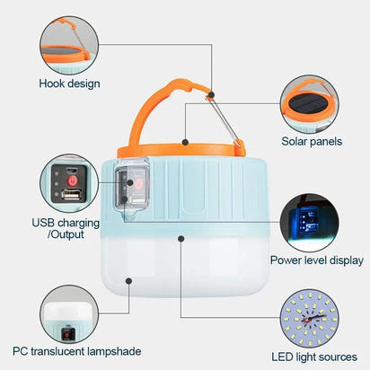 Portable Camping Light Power Bank LED Camping Lantern 