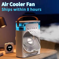 New 3 In 1 Fan AIr Conditioner Household Mini Air Cooler "LED Night Light"